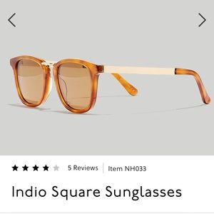 Madewell Indio Square Sunglasses NWT